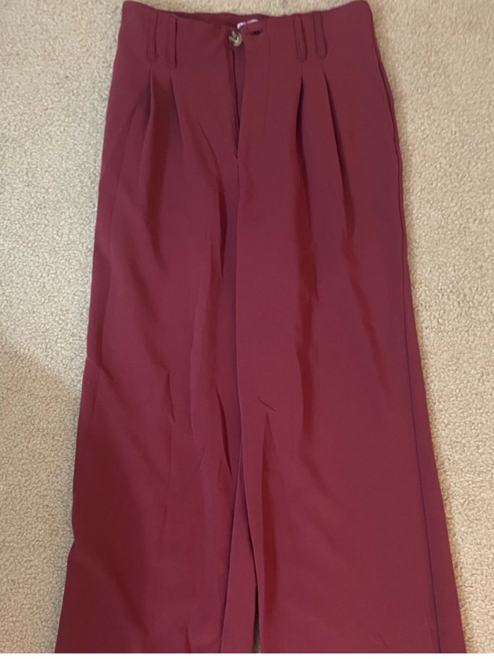 SO Burgundy High Rise Wide Leg Trouser